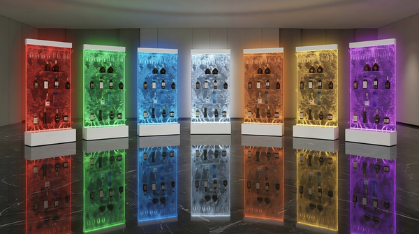 The Cristal Vault CV-468 Luxury Bubble Wine Cabinet – Floor Standing Acrylic Display with Dynamic Bubble Curtain & RGB LED