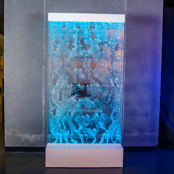 The Cristal Vault CV-468 Luxury Bubble Wine Cabinet – Floor Standing Acrylic Display with Dynamic Bubble Curtain & RGB LED