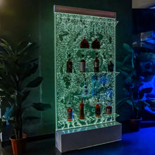 The Cristal Vault CV-468 Luxury Bubble Wine Cabinet – Floor Standing Acrylic Display with Dynamic Bubble Curtain & RGB LED